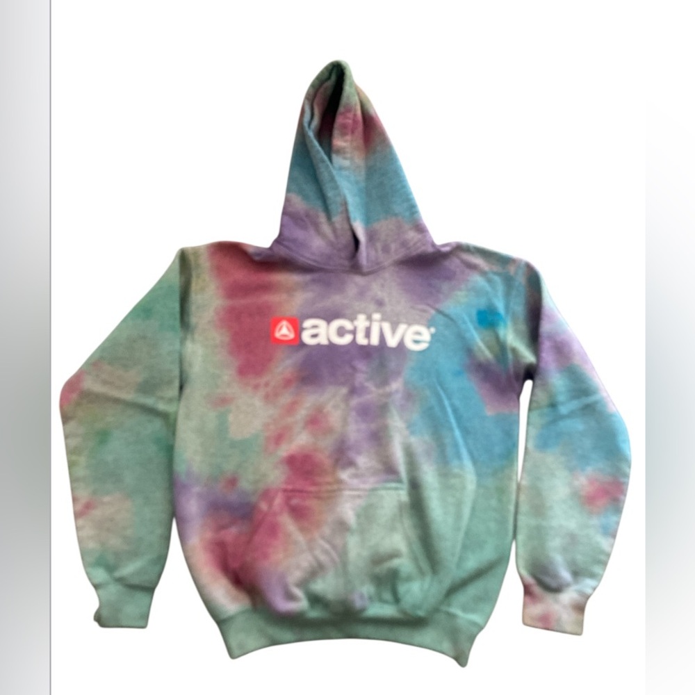 Active Ride Shop Tie Dye Hoodie Boys Medium Y2K Skateboard Grunge